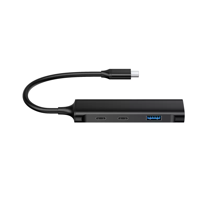 Conceptronic HUBBIES 4-portový USB 3.0 hub, 2 USB-C a 2 USB-A porty, hliníkové puzdro, USB-C konektor samec