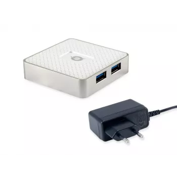 Conceptronic HUBBIES03W rozbočovač USB 3.2 Gen 1 (3.1 Gen 1) Micro-B 5000 Mbit/s biely