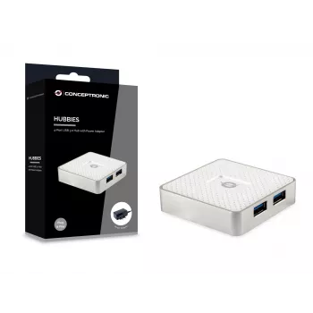 Conceptronic HUBBIES03W rozbočovač USB 3.2 Gen 1 (3.1 Gen 1) Micro-B 5000 Mbit/s biely