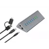 Conceptronic HUBBIES18G 10-in-1 60W USB 3.0 kombinácia hub a nabíjačka, 2-in-1 kábel USB-C-USB-A, USB 3.2 Gen 1
