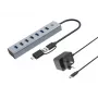 Conceptronic HUBBIES21GP 7-portový USB 3.0 hub s napájacím zdrojom, 5 Gbit/s, USB-A x 7