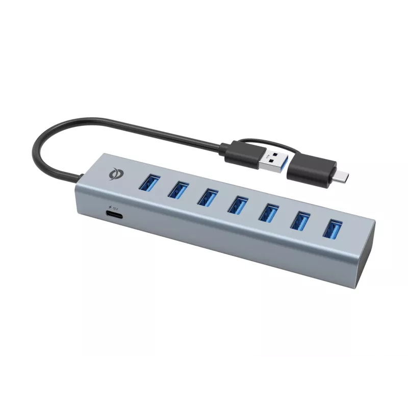Conceptronic HUBBIES21GP 7-portový USB 3.0 hub s napájacím zdrojom, 5 Gbit/s, USB-A x 7