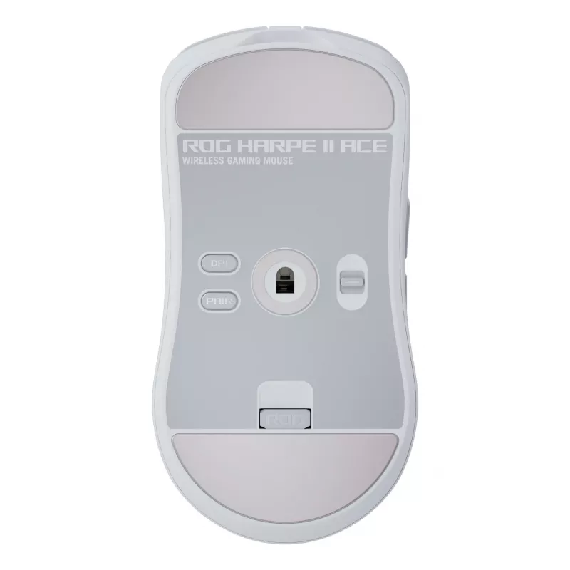 Herná myš ASUS ROG Harpe II Ace, pre pravákov, optická 42 000 DPI, RF Wireless + Bluetooth + USB Type-A, 5 tlačidiel, biela