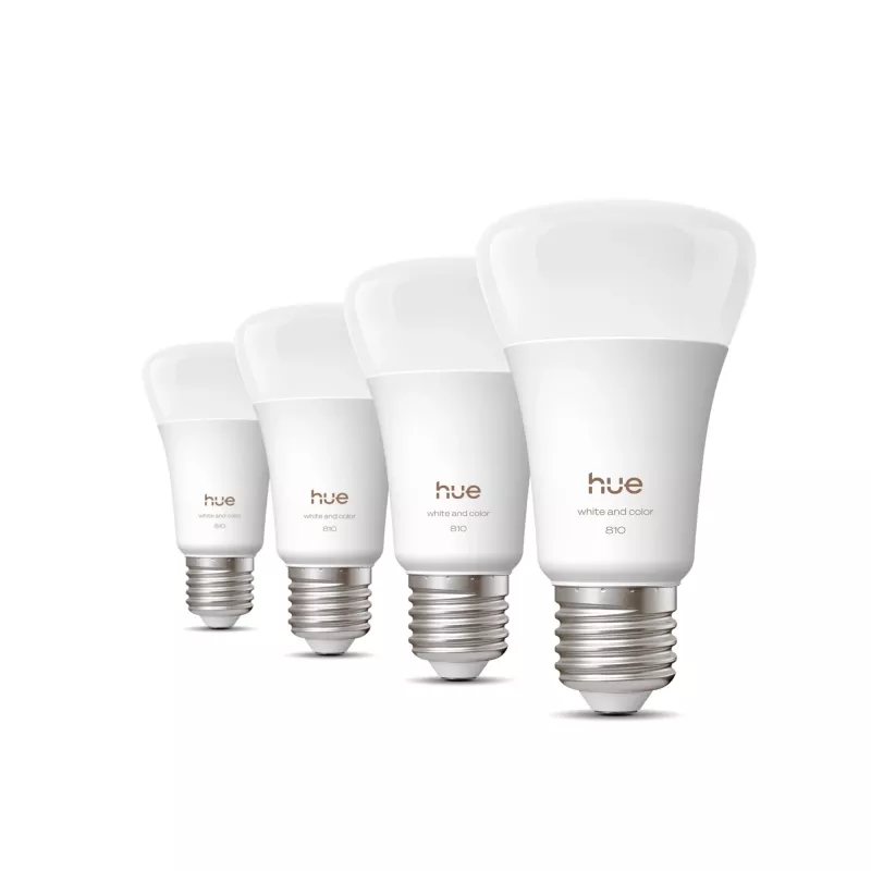 Smart žiarovka Philips A60 E27, Bluetooth/Zigbee, 6 W, 810 lm, biela, balenie 4 ks
