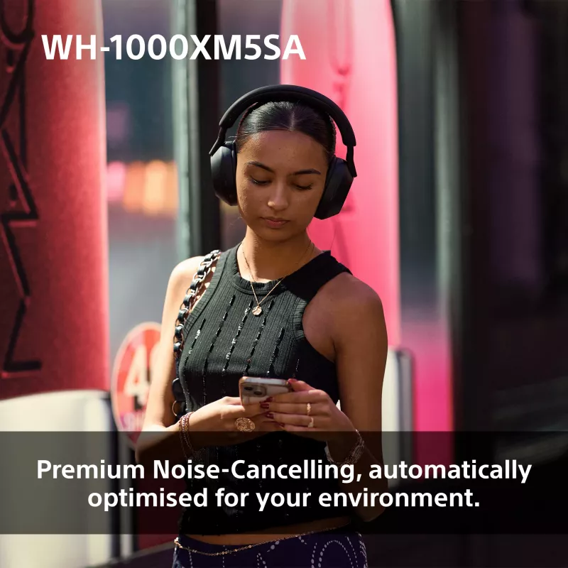 Sony WH-1000XM5SA headset káblový a bezdrôtový hlavový most hudba USB Type-C Bluetooth čierny