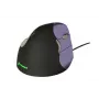 BakkerElkhuizen Evoluent 4 Small, pre pravákov, vertikálny dizajn, laser, USB Type-A, 2600 DPI, čierna, fialová