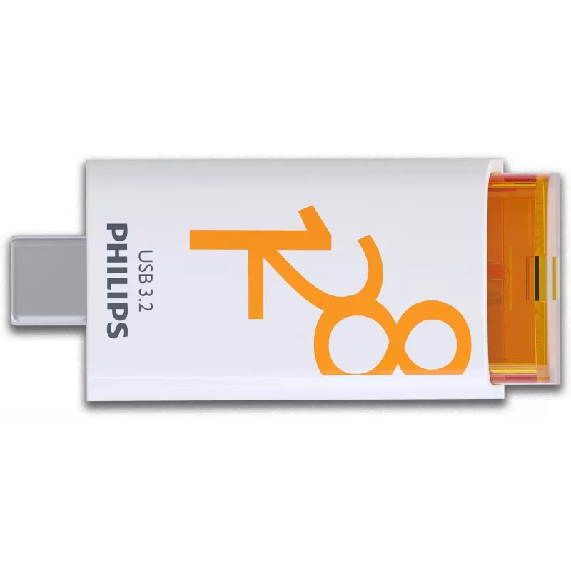 Philips USB 3.2 128GB Click Series Gen 1 USB-C USB flash disk USB Type-C 3.2 Gen 1 (3.1 Gen 1) biela