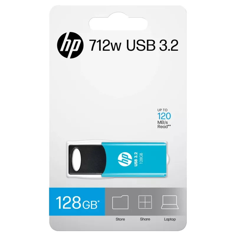 USB flash disk HP 712w 128 GB USB Type-A 3.2 Gen 1 (3.1 Gen 1) modrý Slide