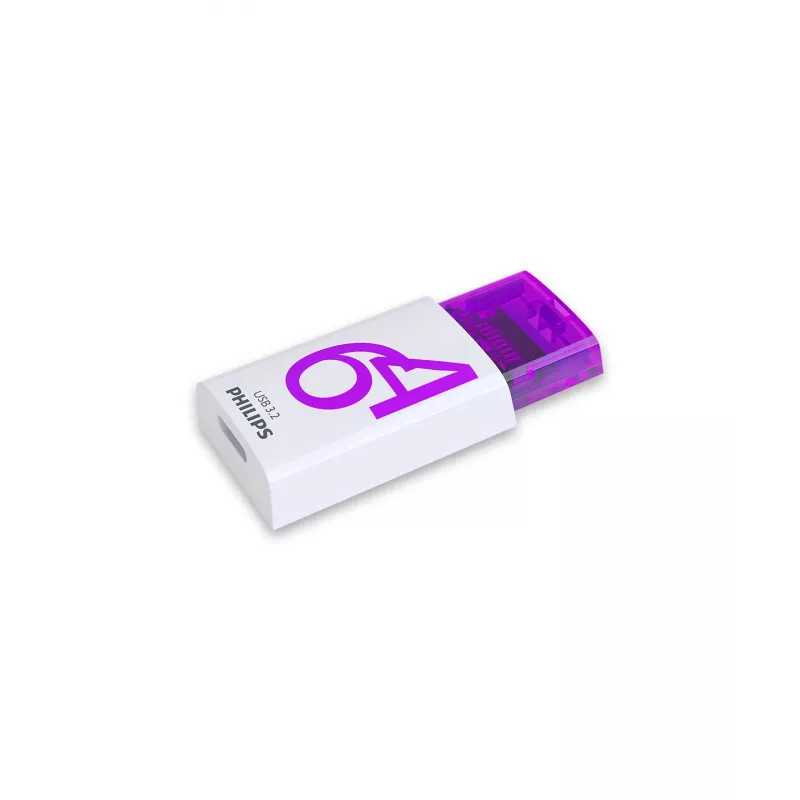 Philips Click USB flash disk 64 GB USB Type-C 3.2 Gen 1 (3.1 Gen 1) fialový, biely