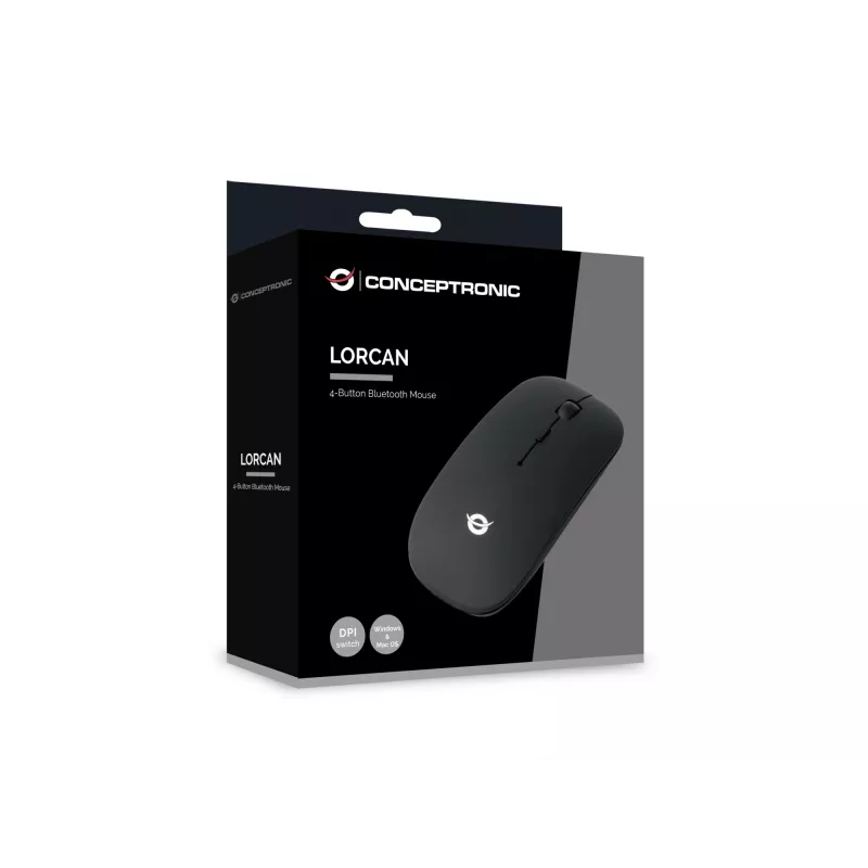 Conceptronic LORCAN01B 4-tlačidlový Bluetooth myš