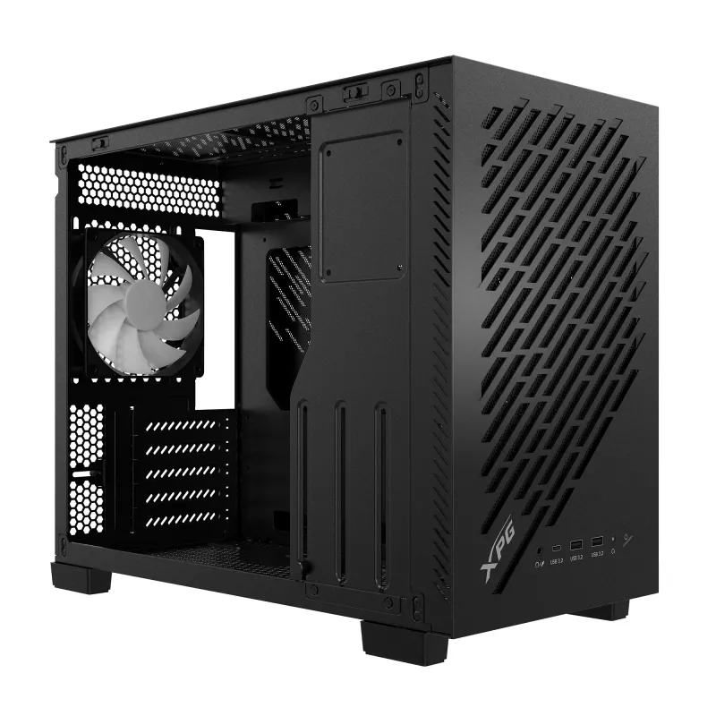 XPG VALOR AIR NANO MID-TOWER skriňa - čierna, Midi-Tower, PC, čierna, micro-ATX, Mini-ITX, SPCC, 17 cm