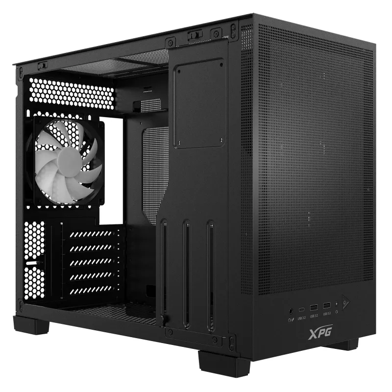XPG VALOR MESH NANO MID-TOWER skriňa – čierna, Midi Tower, PC, čierna, micro ATX, Mini-ITX, SPCC, 17 cm