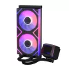 ADATA XPG Levante II 240 AIO kvapalinové chladenie procesora, 240 mm, 2 ventilátory ARGB 120 mm, čierne