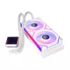 XPG LEVANTE II 240 White, systém kvapalinového chladenia, 12 cm, 26,7 Sone, biela