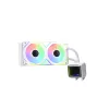 XPG LEVANTE II 240 White, systém kvapalinového chladenia, 12 cm, 26,7 Sone, biela