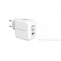 Conceptronic 3-portová 67W GaN USB PD nabíjačka s USB-C káblom, USB-C x 2, USB-A x 1, QC 3.0, PPS