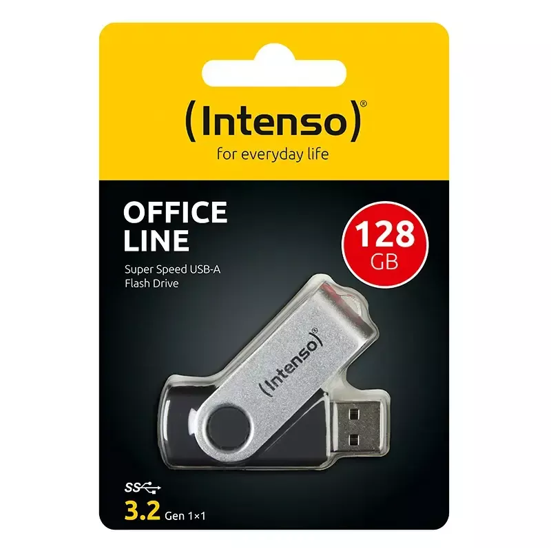 USB kľúč Intenso 128 GB USB-A 3.2 Gen 1x1 čierno-strieborný