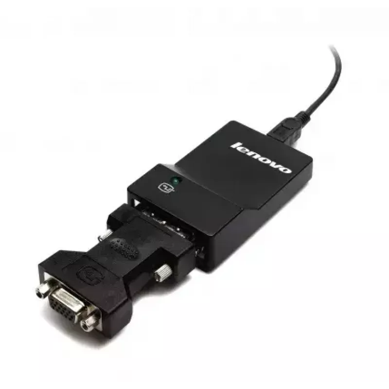 Lenovo USB 3.0 - DVI/VGA USB grafický adaptér 2048 x 1152 pixelov čierny