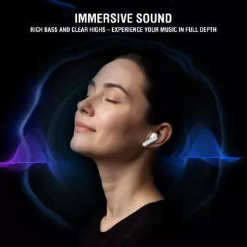 Headset 4smarts SkyBuds Pro ANC True Wireless Stereo TWS in-ear Bluetooth biela dosah 10 m 40 g