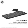HP 400 podsvietená káblová klávesnica plná veľkosť USB čierna
