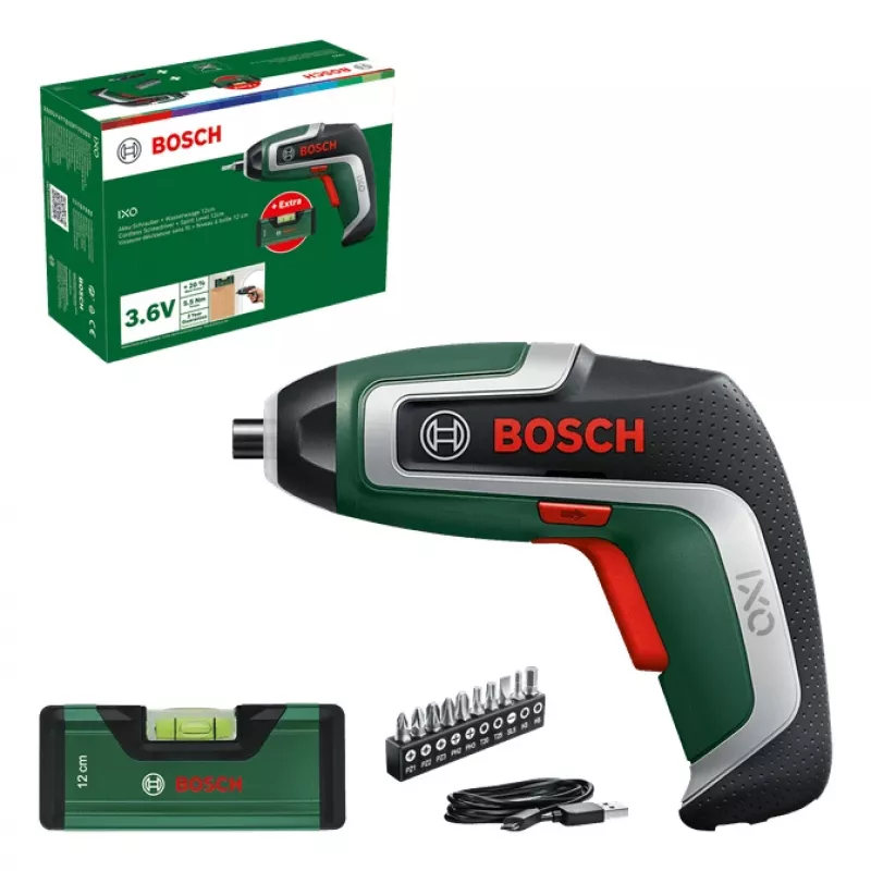 Akumulátorový skrutkovač Bosch IXO 7 so 32-dielnou sadou bitov, nabíjací ručný skrutkovač