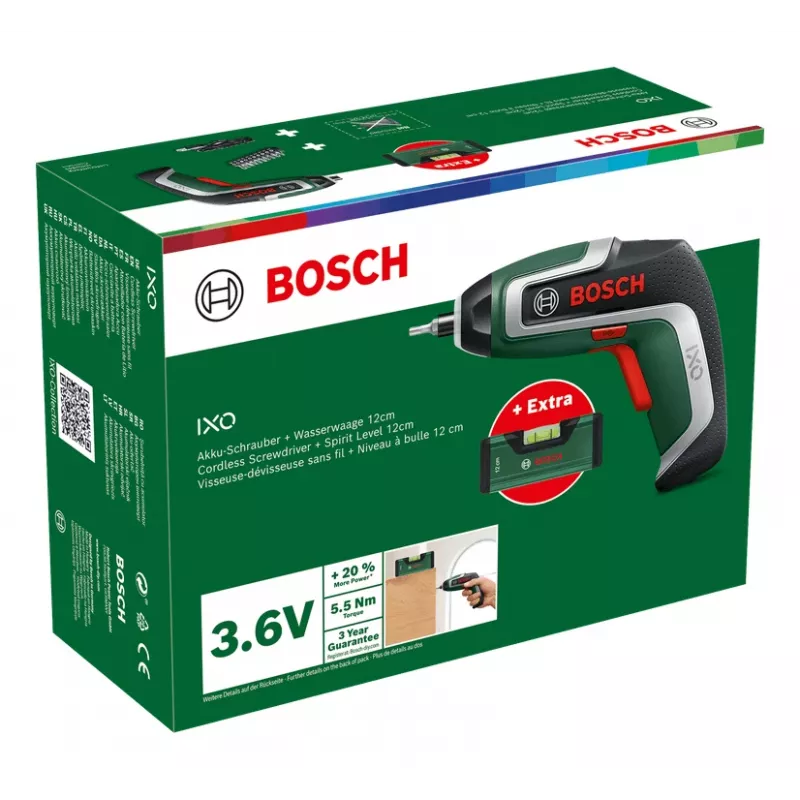 Akumulátorový skrutkovač Bosch IXO 7 so 32-dielnou sadou bitov, nabíjací ručný skrutkovač