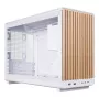 PC skriňa Lian Li A3-mATX Micro Tower — biela s drevom, podporuje ATX/SFX/SFX-L napájacie zdroje, Micro-ATX/Micro-ITX, 1x 3,5 inch + 2x 2,5 inch