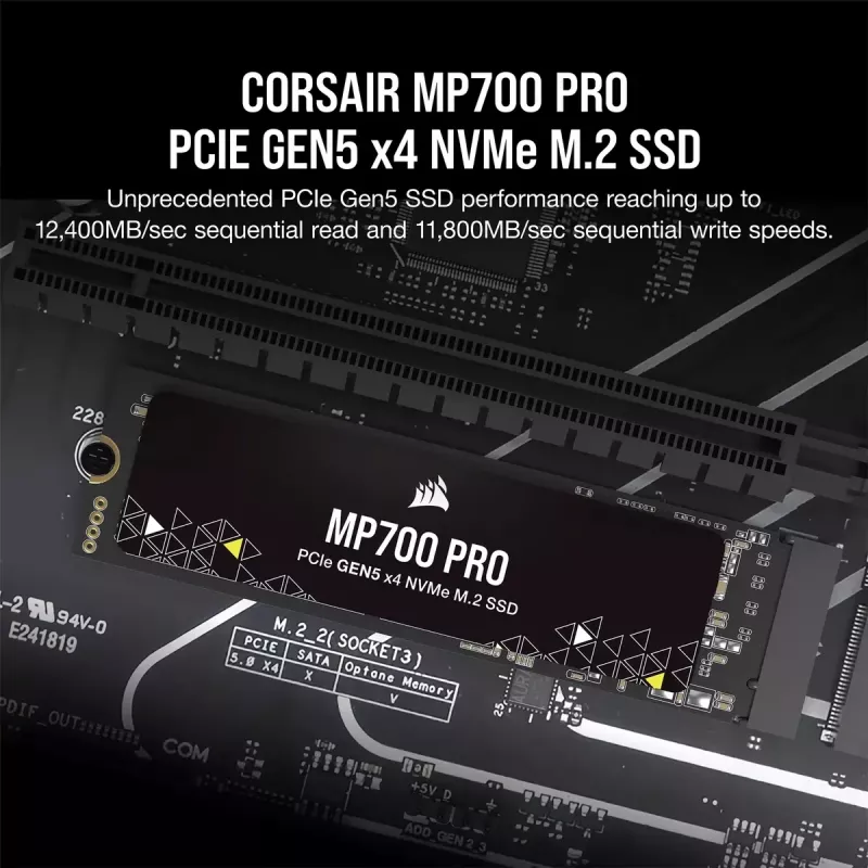 SSD disk Corsair 1 TB M.2 PCI Express 5.0 MP700 PRO