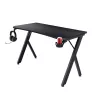 Stôl Trust GXT 700 Omnius čierny obdĺžnikový kovový rám 1200x600x740mm