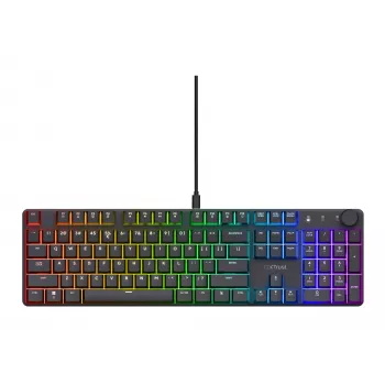 Mechanická herná klávesnica TRUST GXT 866 TORIX USB Full-Size 104 klávesov QWERTY čierna RGB