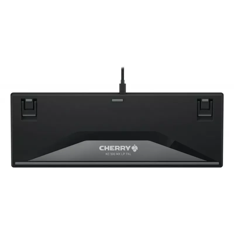 Cherry KC 500 MX LP G8A-25550HOADE-2 mechanická klávesnica, TKL, Cherry MX Low Profile 2.0 Ivory, podsvietená, drôtová, QWERTZ nemecká, čierna