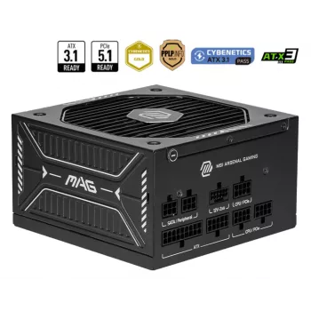 Napájací zdroj MSI MAG A750GLS PCIE5 750W 24-Pin ATX plne modulárny 80 PLUS Gold čierny