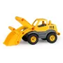 Lena EcoActives Earth Mover, traktor, 2 roky, plast, drevo, čierna, sivá, žltá