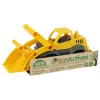 Lena EcoActives Earth Mover, traktor, 2 roky, plast, drevo, čierna, sivá, žltá
