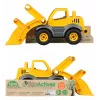 Lena EcoActives Earth Mover, traktor, 2 roky, plast, drevo, čierna, sivá, žltá
