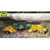 Lena EcoActives Earth Mover, traktor, 2 roky, plast, drevo, čierna, sivá, žltá