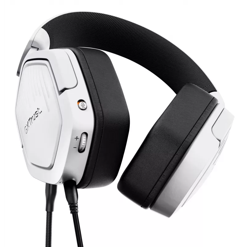Trust GXT492W Carus headset káblový s hlavovým mostom herný biela