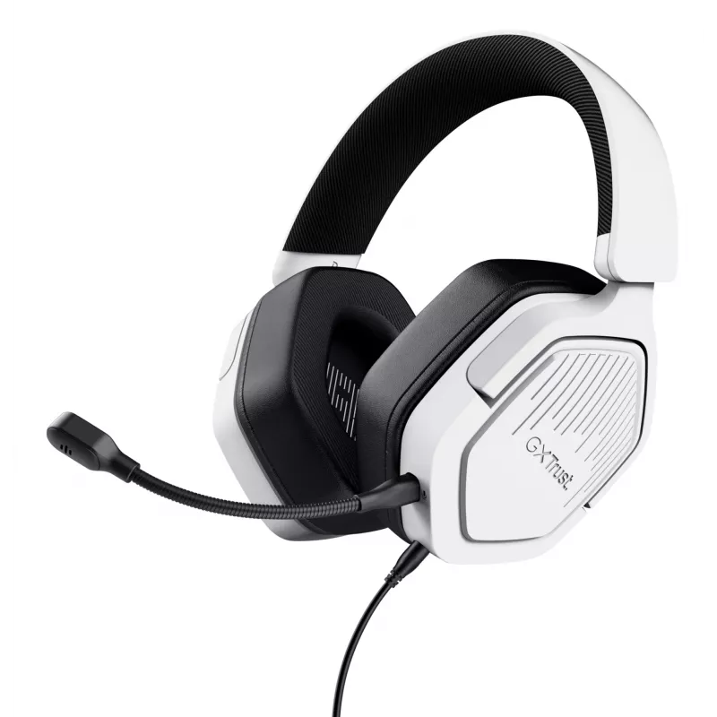 Trust GXT492W Carus headset káblový s hlavovým mostom herný biela