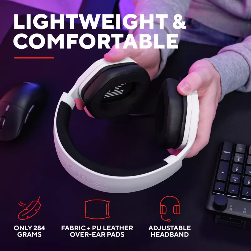 Trust GXT492W Carus headset káblový s hlavovým mostom herný biela