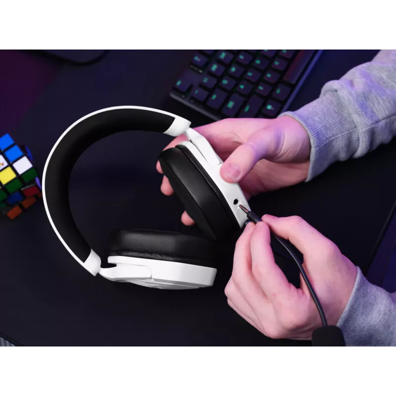 Trust GXT492W Carus headset káblový s hlavovým mostom herný biela