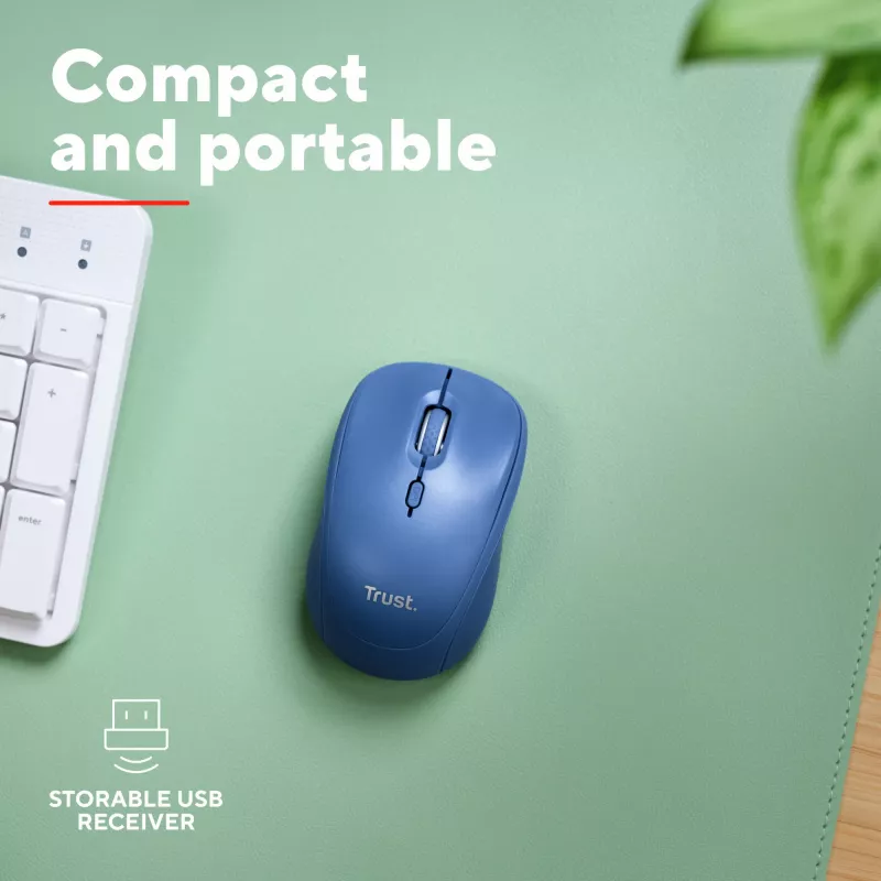 Trust Yvi+ myš univerzálna obojručná RF Wireless + Bluetooth optická 1600 DPI