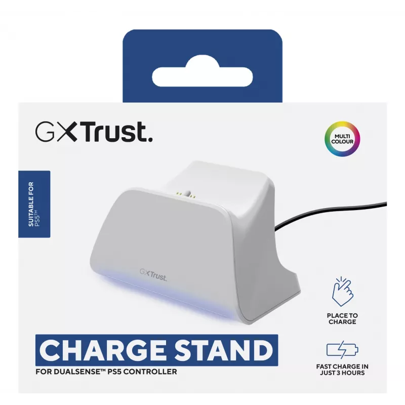 Nabíjacia stanica TRUST GXT255W pre PS5 duálne nabíjanie, biela