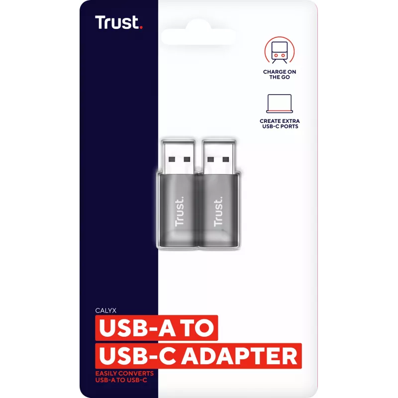 Trust Calyx USB Type-C USB Type-A sivá konektor 1 USB Type-C konektor 2 USB Type-A