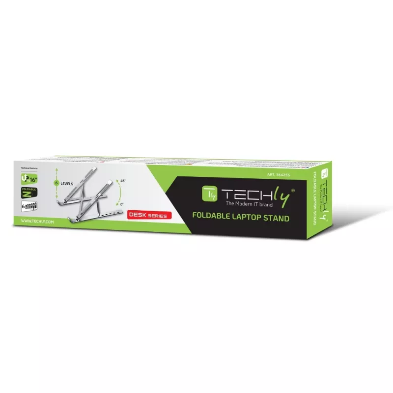 Techly ICA-TBL 134TY stojan na laptop/tablet, skladací, nastaviteľný uhol sklonu