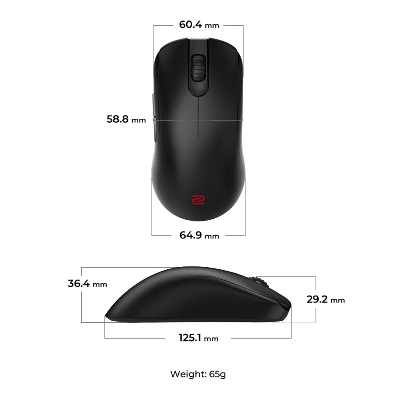 ZOWIE FK2-DW myš herná pravácka RF bezdrôtová 3200 DPI