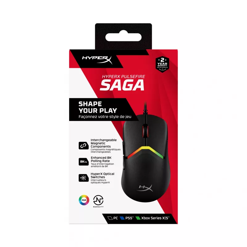 HyperX Pulsefire Saga herná myš (čierna)