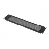 Lanberg AK-1412-B 19-palcový 2U perforovaný záslepný panel do racku, oceľ, 482,5 mm, čierny (RAL 9004)