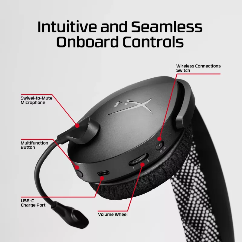 HyperX Cloud Jet - bezdrôtový herný headset (svetlomodrá)