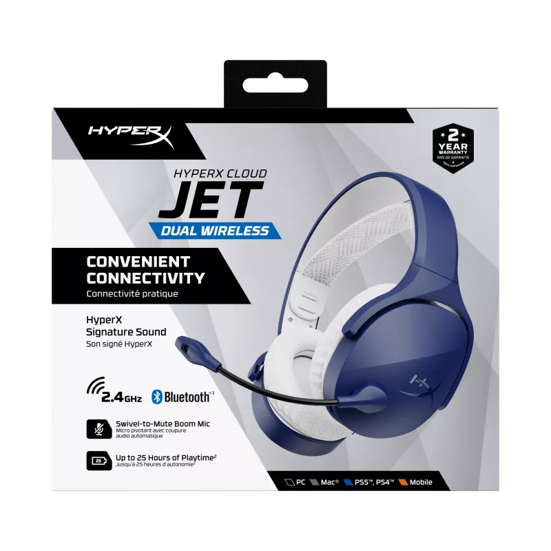 HyperX Cloud Jet - bezdrôtový herný headset (svetlomodrá)