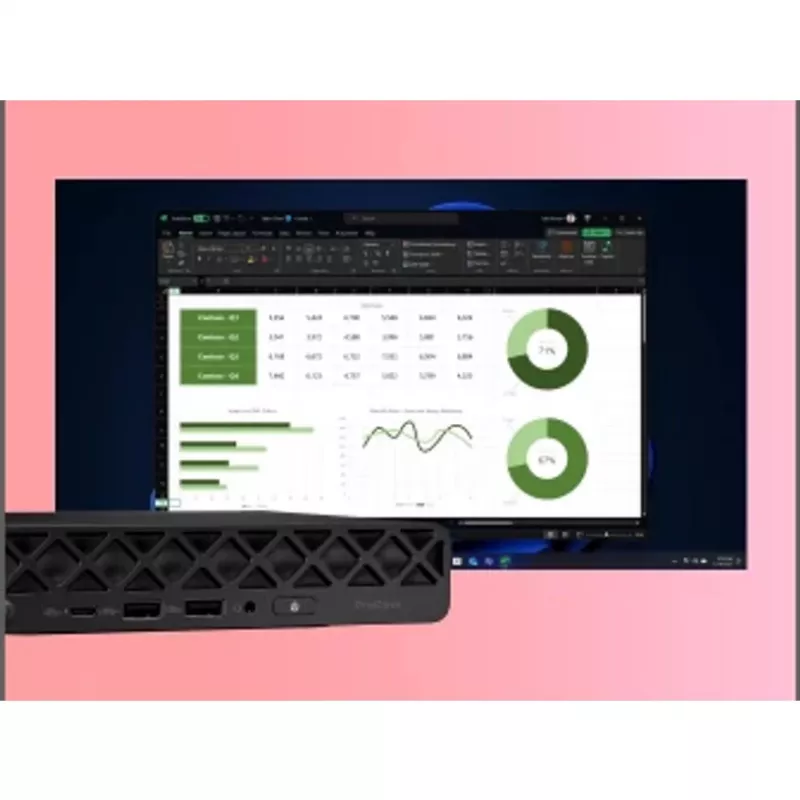 HP ProDesk 4 Mini G1i AI BY7D1ET mini PC, Intel Core Ultra 7 265T, 16 GB DDR5 5600, SSD 1 TB, Intel Graphics, Windows 11 Pro, čierny
